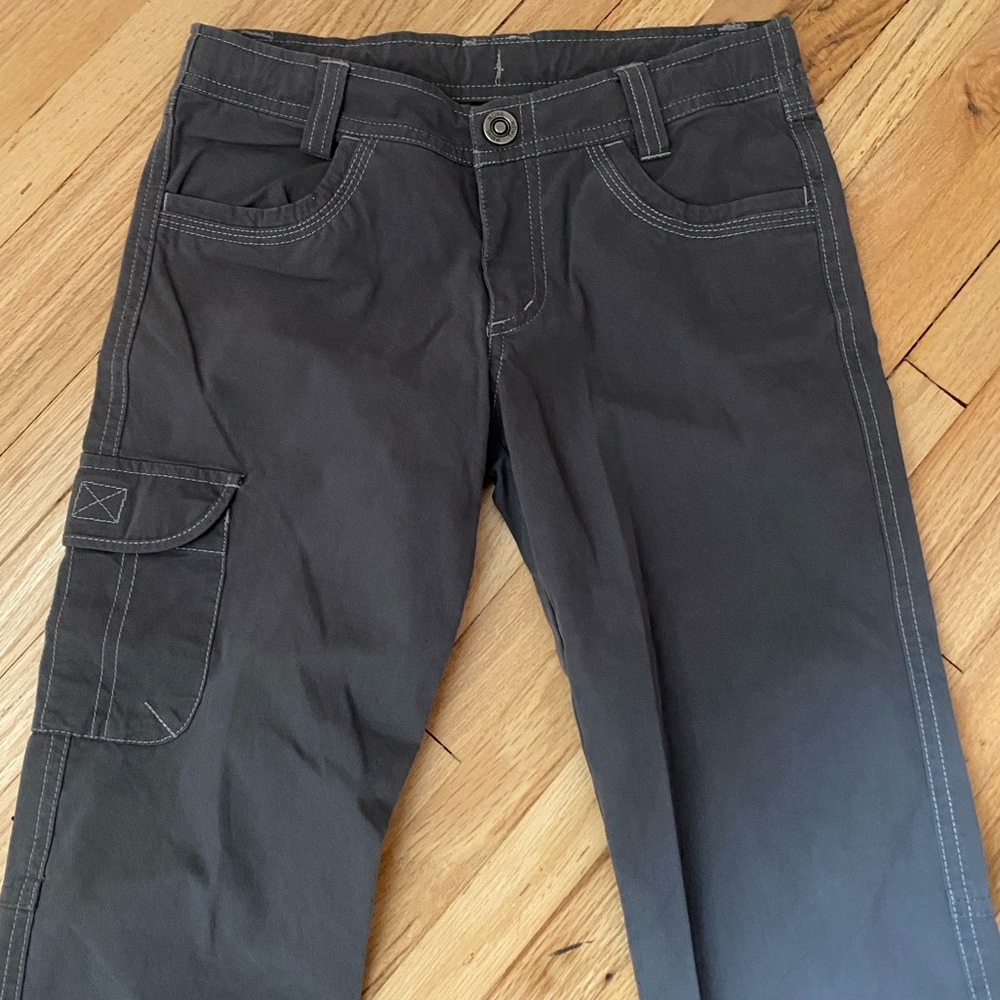 Kuhl Kids Youth Girls Pants Size 10 Splash Roll Up Cargo Pocket Gray Outdoors
